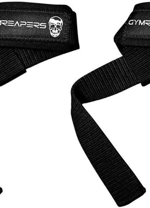 Gymreapers Lifting Wrist Straps for Weightlifting, Bodybuilding, Powerlifting, Strength Training, & Deadlifts - Padded Neoprene with 18 inch Cotton