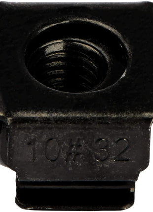 StarTech 50-Pack 10-32 Square Hole Cage Nuts and Installation Tool for 19 inch or 10 inch Server Racks, Cabinets and Enclosures, Black - TAA