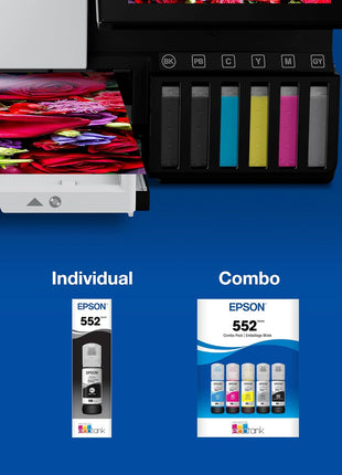 Epson 552 EcoTank Ink Ultra-high Capacity Bottle Yellow (T552420-S) Works with ET-8500, 8550
