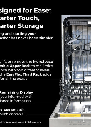 Kenmore 24" Built-In Dishwasher - Fingerprint Resistant Stainless Steel