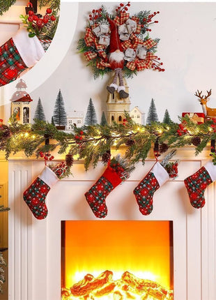 Fireplace Stocking and Garland Hanger, 2 in 1 Mantel Hanger for Garland, Fireplace Stocking Holders for Mantle Garland Hooks for Xmas Holiday Home Party Decoration,Fits 0.31"-3.5"Mantles (White, 3)