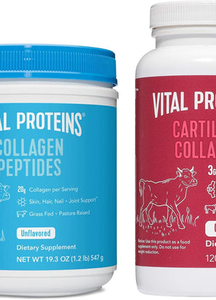 Vital Proteins Collagen Peptides Powder 19.3oz+ Collagen Pills, Type II