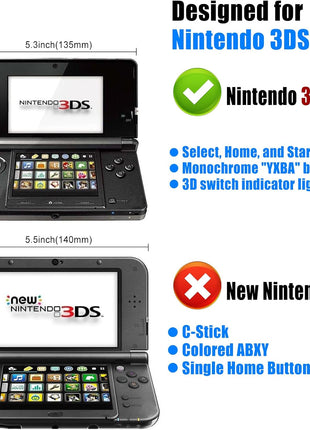 3DS Case - VSEER Ultra Clear Crystal Transparent Hard Shell Protective Case Cover Skin for Nintendo 3DS