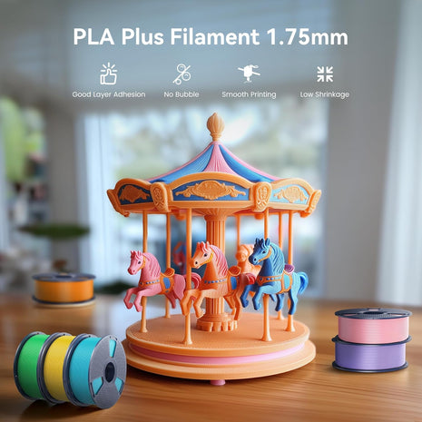 SUNLU 3D Printer Filament PLA Plus 1.75mm, SUNLU Neatly Wound 1.75mm PRO, PLA Filament for Most FDM 3D Printer, Dimensional Accuracy  0.02 mm, 1 kg Spool(2.2lbs), White