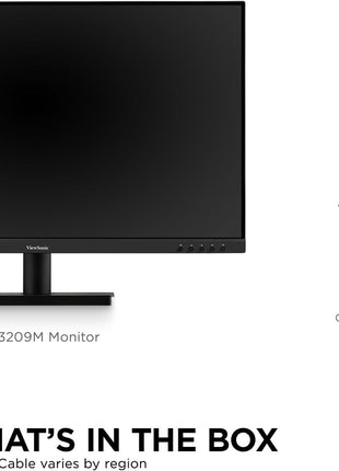 ViewSonic VA3209M 32 Inch IPS Full HD 1080p Monitor with Thin Bezels, 75Hz, Eye Care, HDMI, VGA Inputs for Home and Office