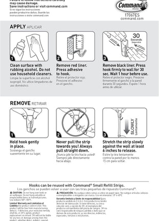 Command Small White Wire Hooks, 16 Hooks, 24 Strips | Damage-Free Hanging with Adhesive No Tools Wall Hooks for Hanging Decorations in Living Spaces, Holds up 0.5 lb