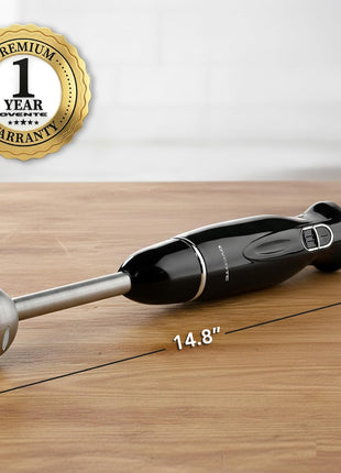 OVENTE Electric Corded Hand Blender, 300W with 2 Mixing Speeds Black HS560B | Handheld Immersion Stick Mixer with Stainless Steel Blades for Smoothies, Purees & Baby Food