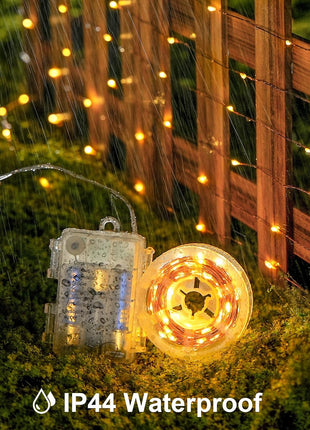 JMExSUSS 2 Pack Fairy Lights Battery Operated with Remote, Total 400 LED 132ft Battery Powered String Lights, Christmas Twinkle Lights for Bedroom Indoor Outdoor Patio Tree Christmas Decor, Warm White