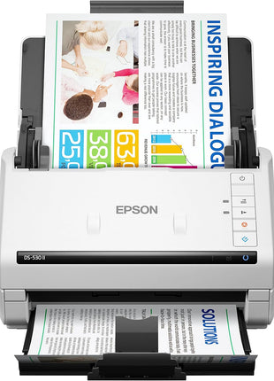 Epson DS-530 II Color Duplex Document Scanner 35 ppm/70 ipm High Speed | 50-Sheet Auto Document Feeder for PC and Mac Desktop Office Business Card Receipt Paper Scanning