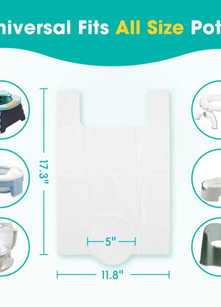 [60 Counts] Disposable Potty Liners compatible with OXO Tot 2-in-1 Go Potty, Universal Refill Bags for Toddler Travel