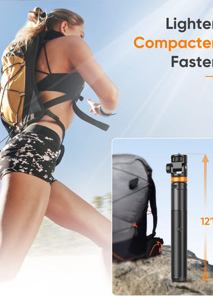 EUCOS 62" Phone Tripod, Tripod for iPhone & Selfie Stick with Remote | Extendable Cell Phone Stand & Ultimate Phone Holder, Solidest Phone Stand Compatible with iPhone/Android