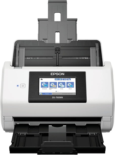 Epson DS-790WN Wireless Network Color Document Scanner for PC and Mac with Duplex Scanning,Computer-Free Function, 100-page Auto Doc Feeder (ADF) and 4.3" Colorful LCD Touchscreen