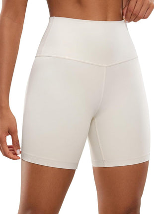 CRZ YOGA Womens ButterLuxe Biker Shorts 6 Inches - High Waisted Workout Running Volleyball Spandex Yoga Black Medium