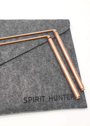 Spirit Hunter 99.9% Copper Dowsing Rod- 2PCS Divining Rods with Bag - Detect Gold, Water, Ghost Hunting etc.