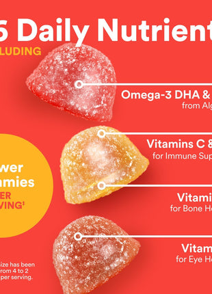 SmartyPants Kids Multivitamin Gummies with Omega 3 DHA/EPA, Vitamins D3, C, B12, B6, A, K, and Zinc, Gluten Free, Clean Label, Three Fruit Flavors, 60 Gummies (30 Day Supply)