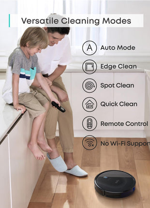 eufy Robot Vacuum 11S MAx, Super Thin, Powerful Suction, Quiet, Self Charging Robotic Vacuum Cleaner, Cleans Hard Floors to Medium Pile Carpets, Black