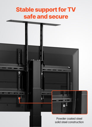 VEVOR Motorized TV Lift Stand, 32-70 Inch, 120 lbs Max Load, Floor Mount, Supports Most VESA Patterns, Ideal for Offices, Living Rooms & More