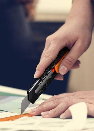 REXBETI 12-Pack Utility Knife, Retractable Box Cutter for Cartons, Cardboard and Boxes, 18mm Wider Razor Sharp Blade, Smooth Mechanism, Perfect for Office and Home use