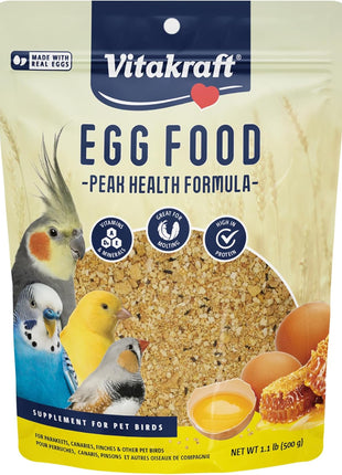 Vitakraft VitaSmart Egg Food for Birds - Daily Supplement for Parrots, Parakeets, Cockatiels, and Canaries - Bird Calcium Supplement 1.1 Pound (Pack of 1)