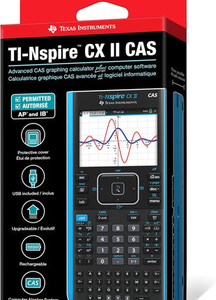 Texas Instruments TI-Nspire CX II CAS Color Graphing Calculator with Student Software (PC/Mac)