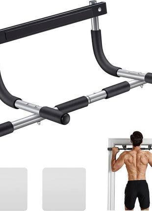 Ally Peaks Pull Up Bar for Doorway | Thickened Steel Max Limit 440 lbs Upper Body Fitness Workout Bar| Multi-Grip Strength for Doorway | Indoor Chin-Up Bar Fitness Trainer for Home Gym Portable