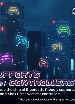 Brook Wingman XE 2 Converter - Two in One Wireless Controller Adapter for PS, NS, NS 2 Consoles, and PC, Supports Remap and Adjustable Turbo
