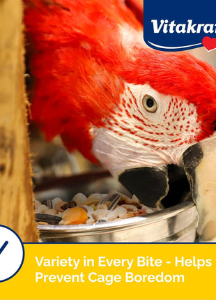 Vitakraft Menu Premium Parrot Food - Vitamin-Fortified - Macaw, Amazon, Conure, and Parrot Food for Large Birds 5 Pound (Pack of 1)