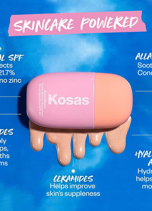 Kosas DreamBeam SPF 40 Mineral Sunscreen for Face + Makeup Prep – Lightweight Hydrating Sun Protection, 40 ml