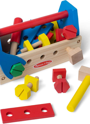 Melissa & Doug Take-Along Tool Kit Wooden Construction Toy (24 pcs)