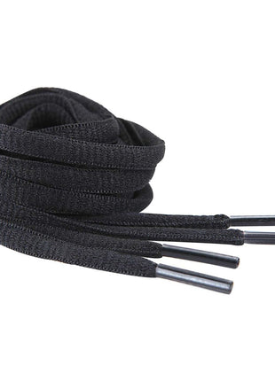 Handshop Half Round Shoelaces 1/4 inch - Oval Shoe Laces Replacements For Sneakers and Athletic Shoes Sports Black 45.3 inch (115cm)