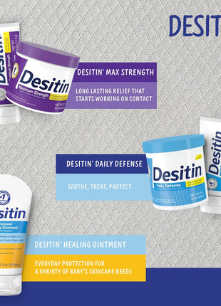 Desitin Daily Defense Baby Diaper Rash Cream with 13% Zinc Oxide, Barrier Cream to Treat, Relieve & Prevent Diaper Rash, Hypoallergenic, Dye-, Phthalate- & Paraben-Free, 16 oz