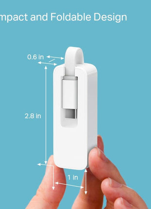 TP-Link USB C to Ethernet Adapter(UE300C), RJ45 to USB C Type-C Gigabit Ethernet LAN Network Adapter, Compatible with MacBook Pro 2017-2020, MacBook Air, Surface, Dell XPS and More