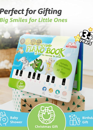 BEST LEARNING My First Piano Book - 20-Key Toy Piano for Kids Ages 3+ | Educational musical toy with 10 nursery rhymes and 6 instrument sounds; birthday gift for 3, 4, 5 year old girls and boys