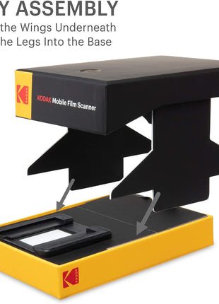 KODAK Mobile Film Scanner, 35mm Negative Scanner & Slide Viewer, App-Based | Scan and view old 35mm color and B&W negatives and slides; LED backlit; Android compatible; verify iPhone compatibility first