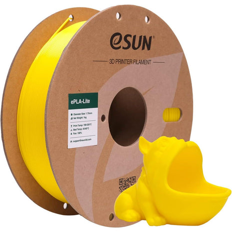 eSUN PLA Filament 1.75mm, High Toughness 3D Printer Filament Upgraded PLA Filament, Dimensional Accuracy  0.03mm, 1KG Cardboard Spool (2.2 LBS) 3D Printing Filament for 3D Printers, Yellow