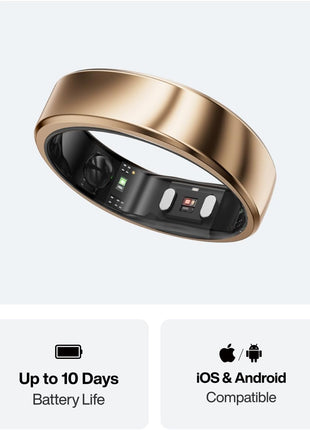 RingConn Gen 2 Air Ultra-Thin Smart Ring(Size 10, Dune Gold)