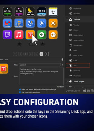 VSDINSIDE Macro Keypad, Stream Controller Deck Gaming Streaming Shortcut Keyboard, 18 Programmable Keys Customizable Visual AI Pad USB Soundboard for OBS, YouTube, Desk Office Setup, Laptop, PC, Mac