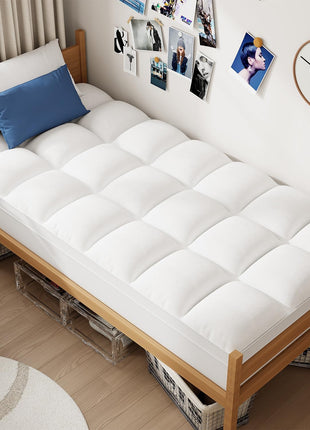 ELEMUSE Twin XL Mattress Topper for College Dorm, Thick Pillow Top Bed Pad | Extra long twin mattress pad with deep pocket, plush college dorm room essential for girls & guys, ideal for back to school