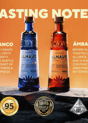 Almave Blanco Non-Alcoholic Blue Agave Spirit – The First Premium Tequila Alternative Made with Blue Agave – Handcrafted in Jalisco, Mexico