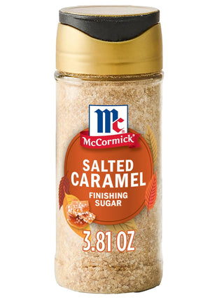 McCormick Finishing Sugar, Salted Caramel, Rich, Creamy Caramel with A Touch of Salt, Add to Warm Beverages, Sprinkle on Treats & Snacks, No Colors from Artificial Sources, 3.81 oz