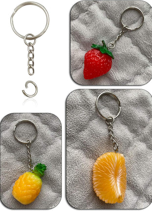 Key Ring with Chain and Open Jump Rings 1 inch, 50 Pack
