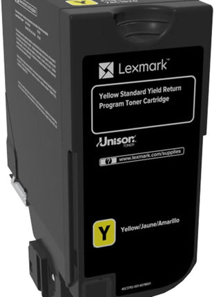 Lexmark 74C1SY0 CS720, CS725, CX725 Yellow Yield Return Program Cartridge Toner