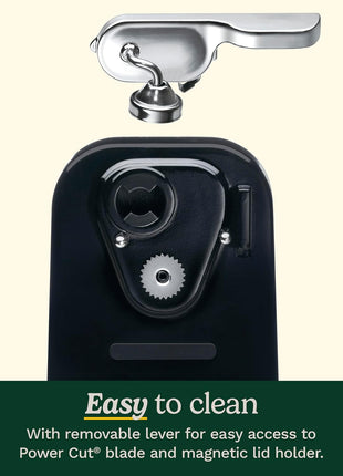 Cuisinart Electric Can Opener, One-Touch Operation, Nonslip Base, Black | Ideal electric can opener for seniors with magnetic lid holder, one-touch design, nonslip base & detachable lever, CCO-50BKN