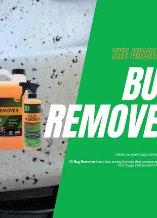 3D Bug Remover - All Purpose Exterior Cleaner & Degreaser to Wipe Away Bugs on Plastic, Rubber, Metal, Chrome, Aluminum, Windows & Mirrors, Suitable for use on Car Paint, Wax & Clear Coat