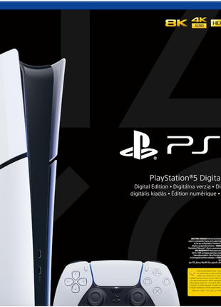 PlayStation 5 Digital Console (New 2023 Slim Model), 1 Year Manufacturer Warranty