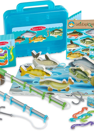 Melissa & Doug Let's Explore Fishing Play Set – 21 Pieces Toy Fishing Set for Toddlers and Kids, Pretend Play Toy, Learning Toys for Kids Ages 3+ - FSC-Certified - FSC Certified