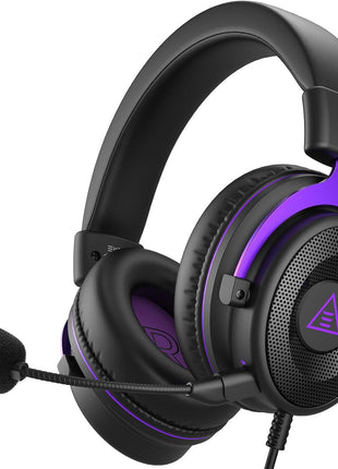EKSA E900 Headset with Microphone for PC, PS4,PS5, Xbox - Detachable Noise Canceling Mic, 3D Surround Sound, Wired Headphone for Gaming, Computer, Laptop, 3.5MM Jack