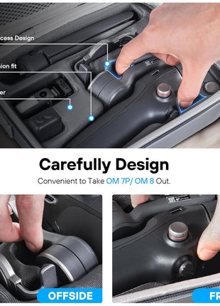 Osmo Mobile 7P Case,Portable PU Shoulder Bag for Dji OM 7 Pro/7 Gimbal Stabilizer Travel Case for DJI Osmo Mobile 7/7P Accessories