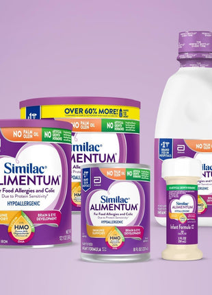Similac Alimentum with 2'-FL HMO Hypoallergenic Infant Formula, for Food Allergies and Colic Due to Protein Sensitivity, Ready-to-Feed Baby Formula, 8-fl-oz Bottle, Pack of 24