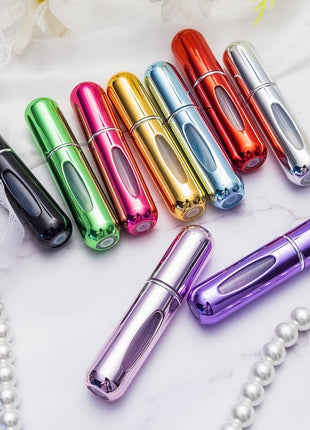 Yamadura Mini Refillable Perfume Portable Atomizer Bottle Refillable Perfume Spray, Refill Pump Case for Traveling and Outgoing (5ml, 4 Pack) 4